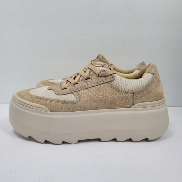 UGG Marin Mega Lace Women's Sand Platform Sneakers S/N 1130788 US Size 9 - Picture 2 of 9